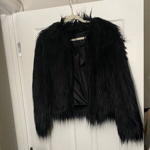 Nicole Miller Black Teddy Jacket